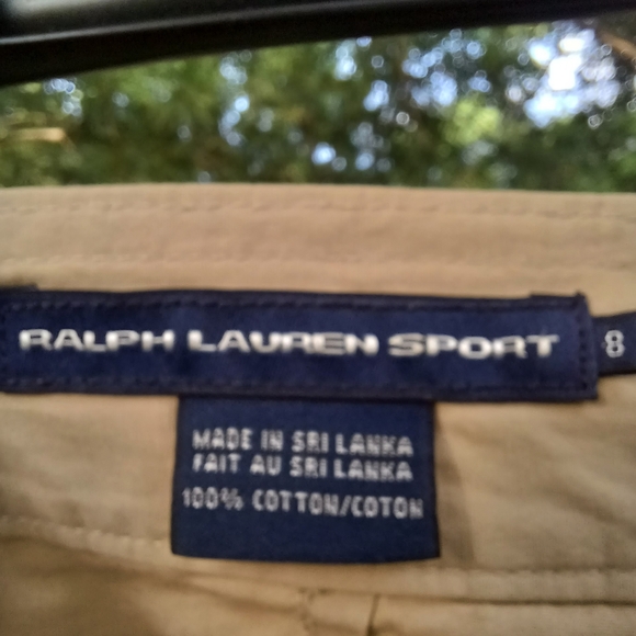 RALPH LAUREN SPORT ADJUSTABLE COTTON TAN SHORTS SIZE 8 - Picture 2 of 16